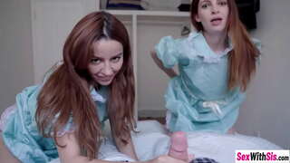 Luče Maja Kendrick i vruće Vana Bardo dijelili tip veliki teško kurac prije hardcore seks