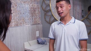 Viena Negro llamó Su Amigo Wacking con Sus Mamás Sujetador!