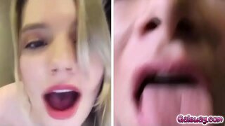 Kenna e Serena fa sborrare attraverso il computer